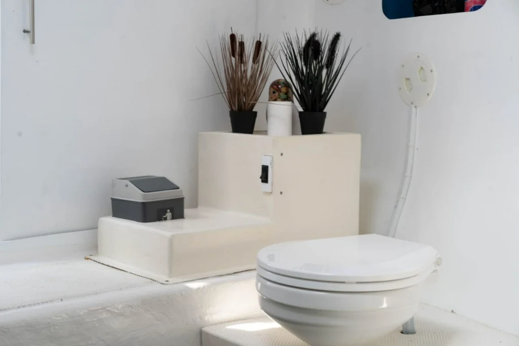 Private Restroom · Clean Modern Onboard Amenities